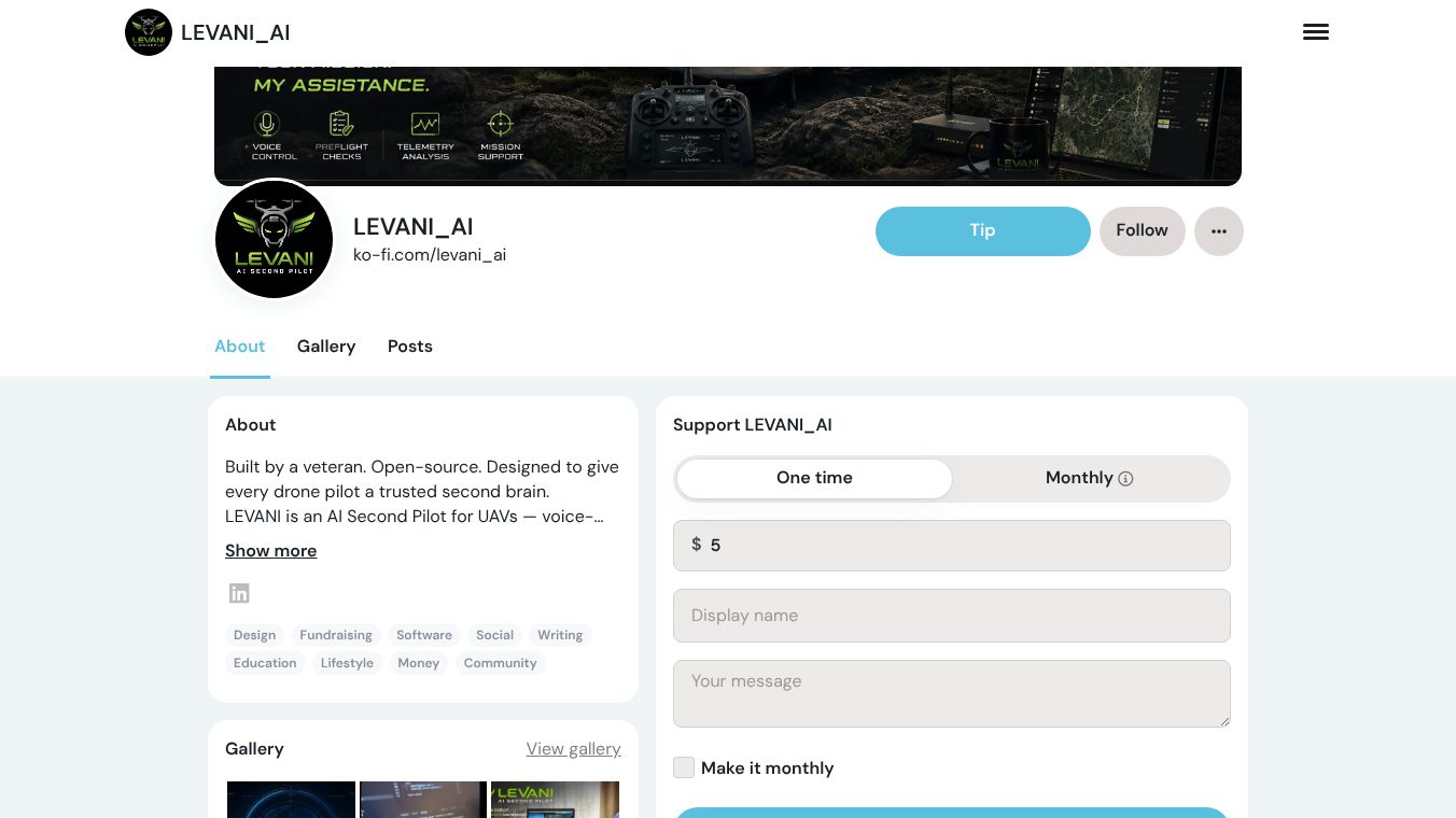LEVANI — AI Second Pilot for UAVs