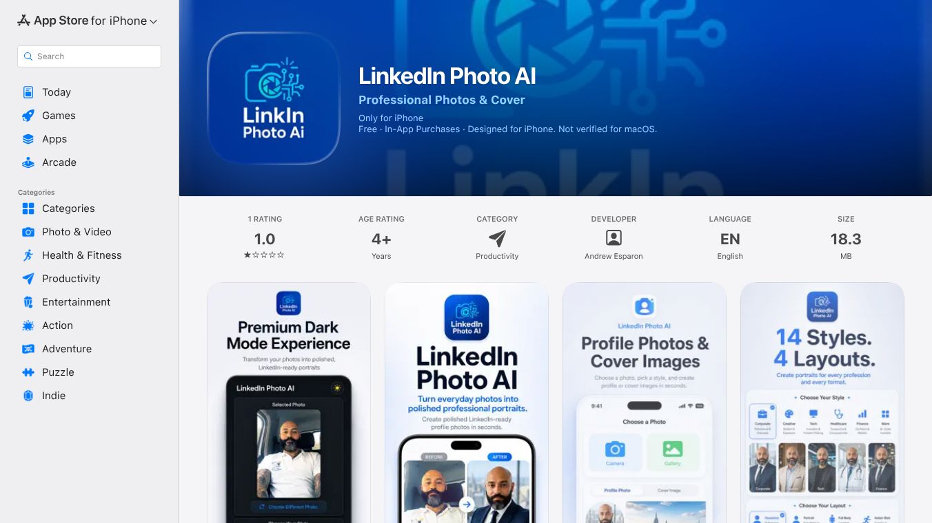 linkedin photo AI