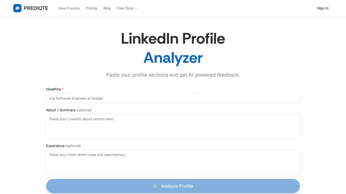 LinkedIn Profile Analyzer