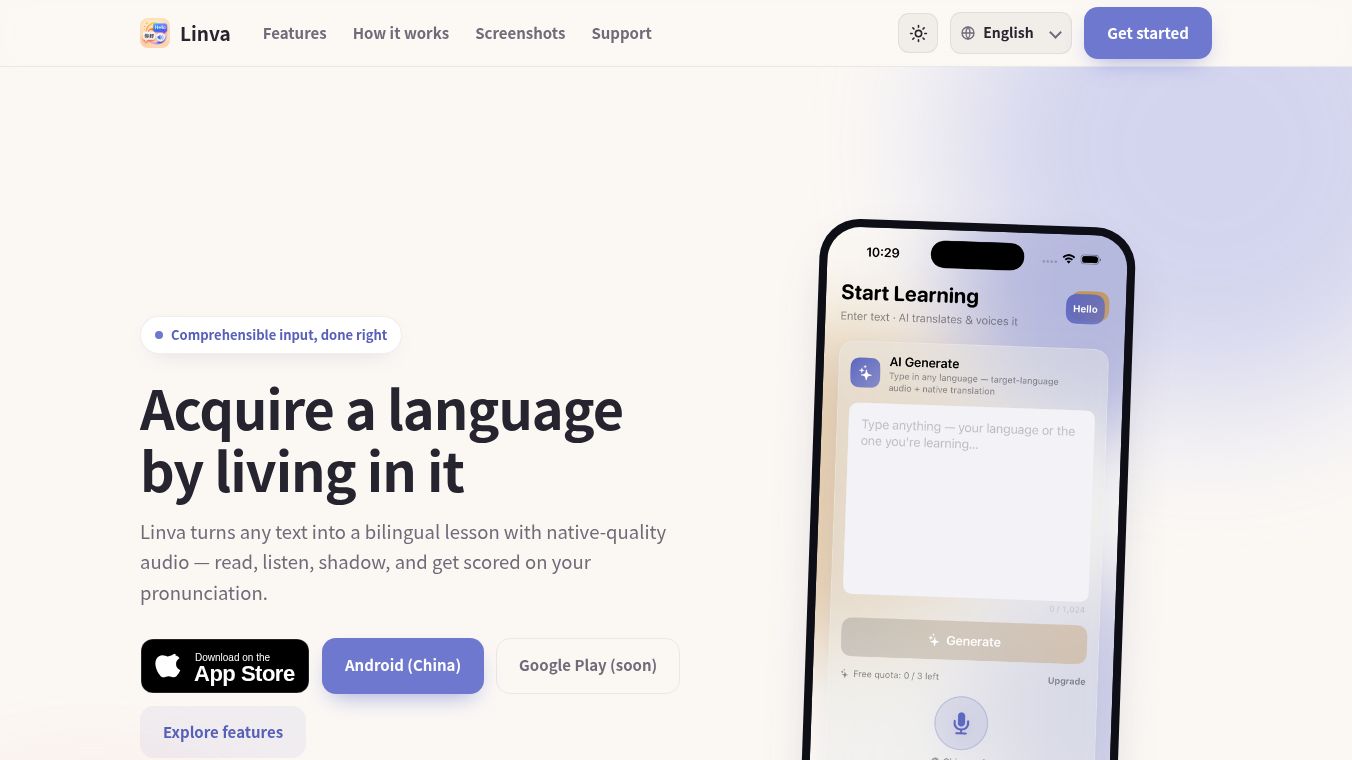 Linva - language learning