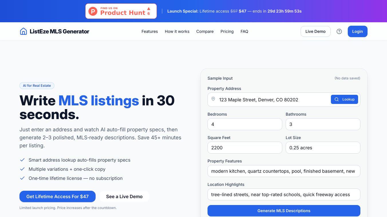 ListEze MLS Description Generator