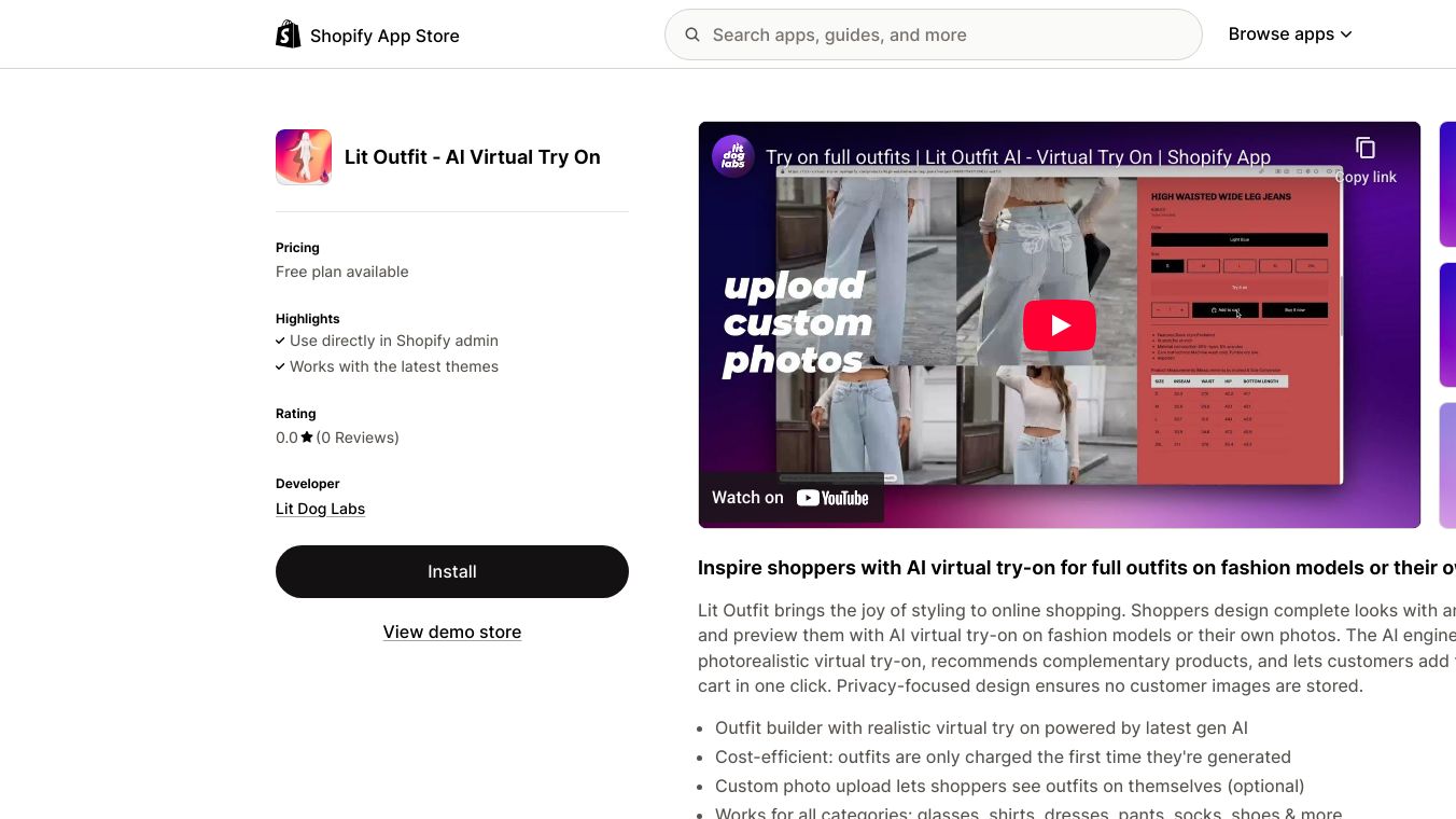 Lit Outfit Builder for Shopify