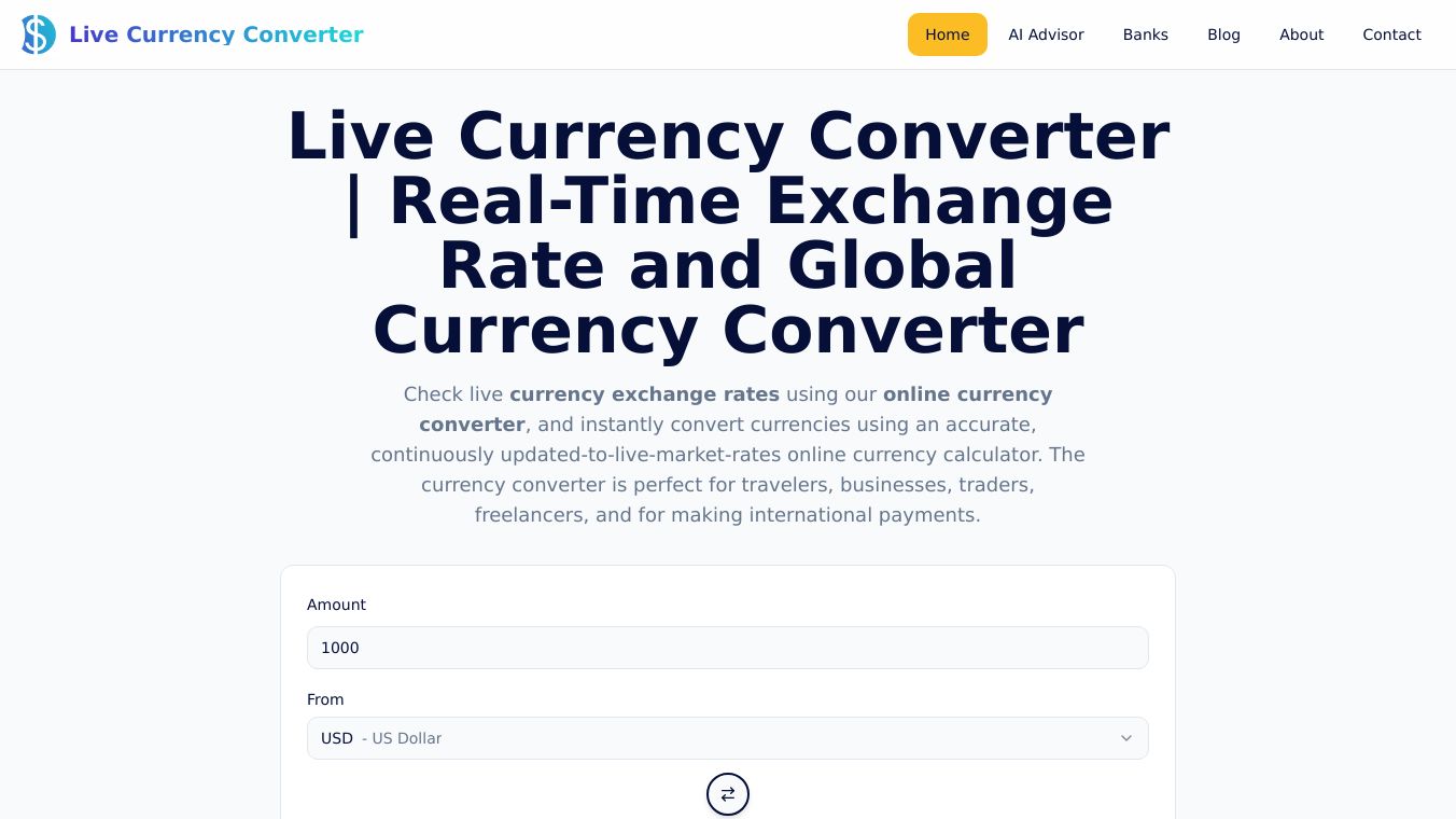 Live Currency Converter