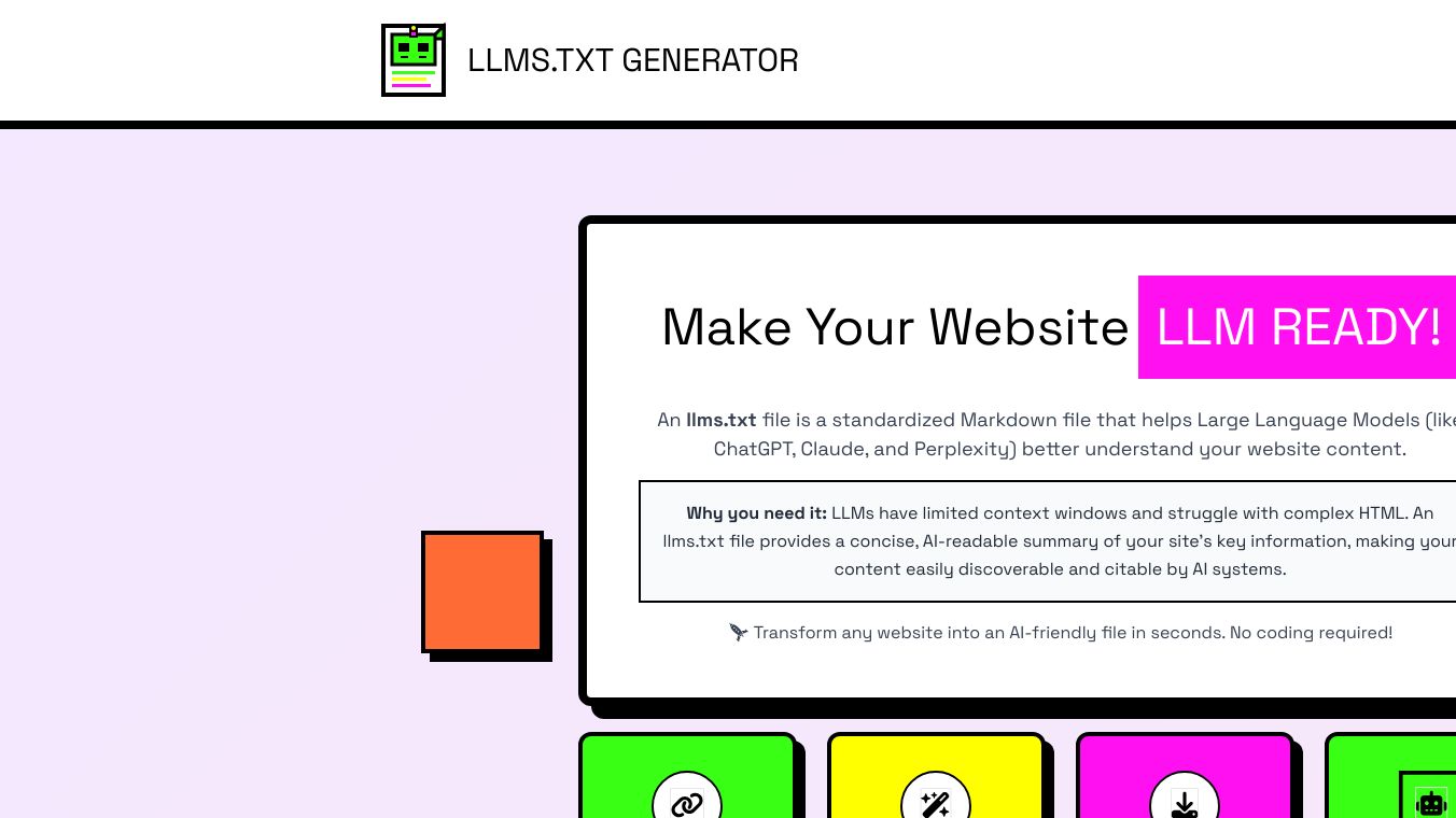 LLMS.txt Generator