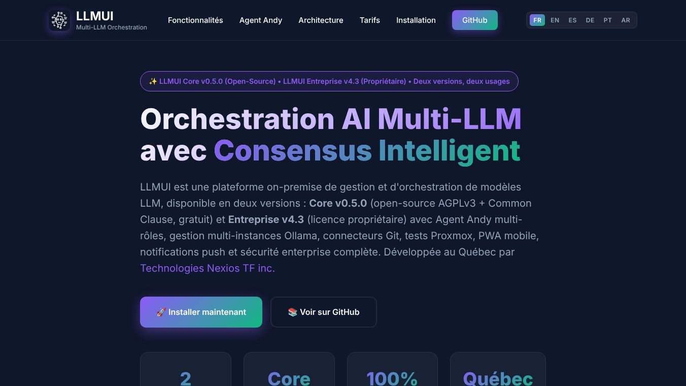 LLMUI on-premise AI plateform