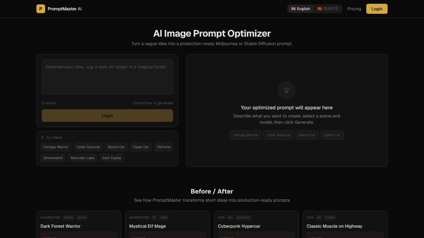 LoginPromptMaster AIPromptMaster AI