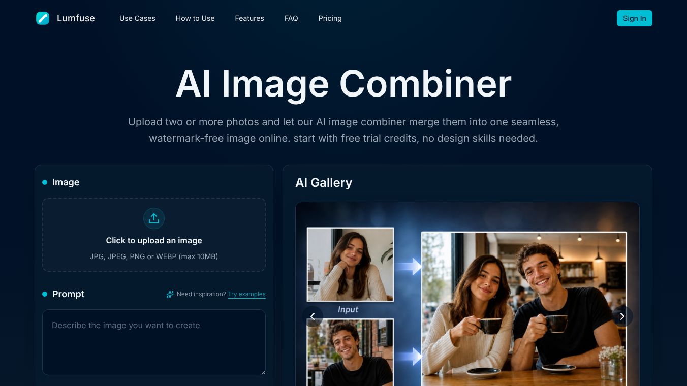 Lumfuse AI Image Combiner