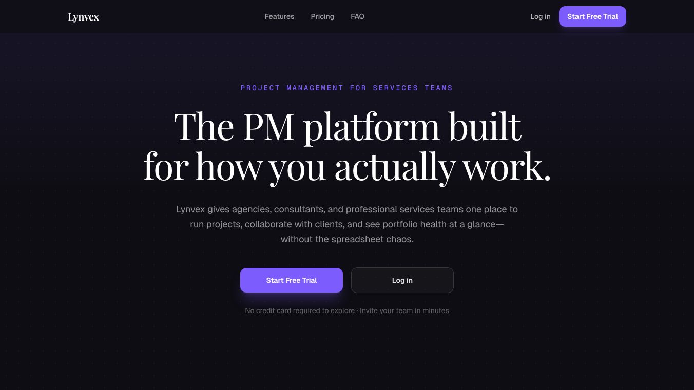 Lynvex — PM Software for EVERYONE