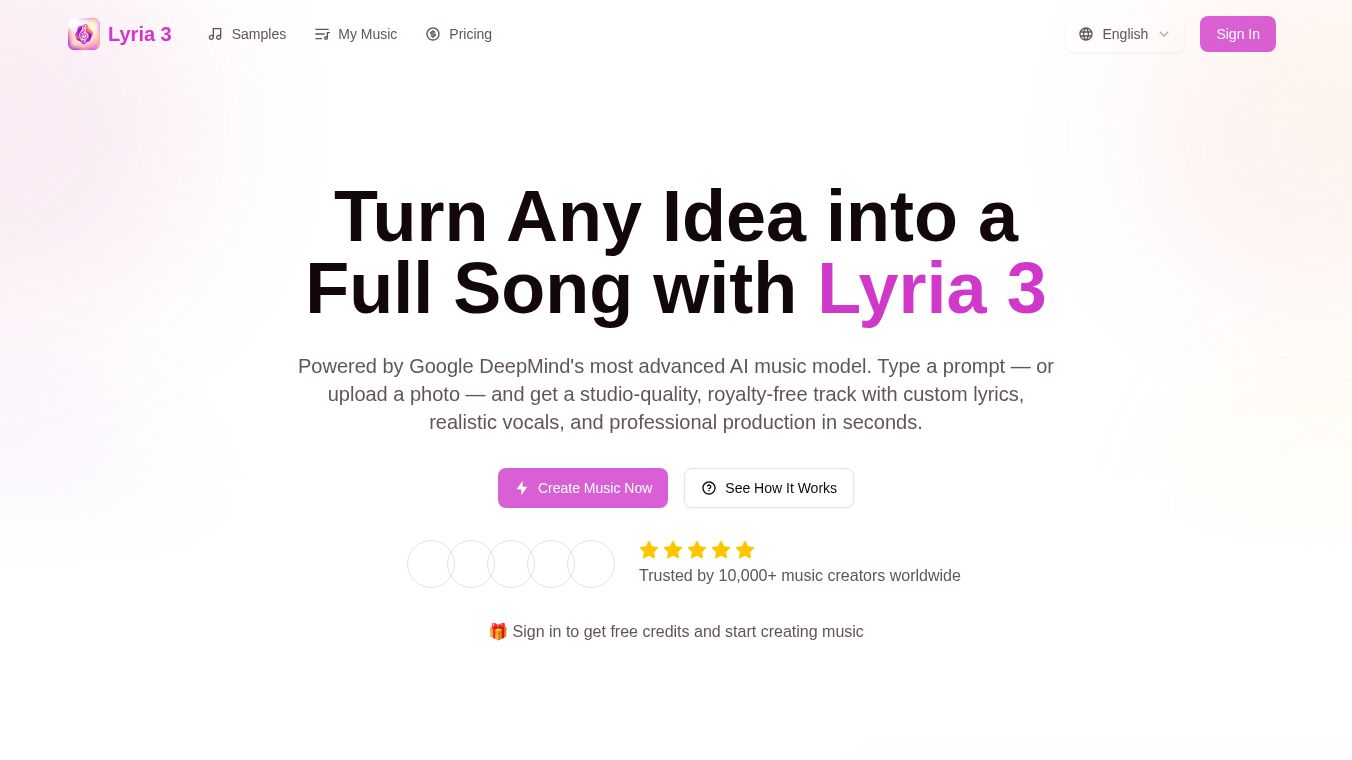 Lyria 3 Pro - AI Music Generator