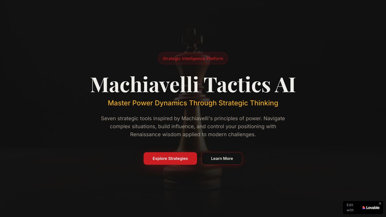 Machiavelli AI