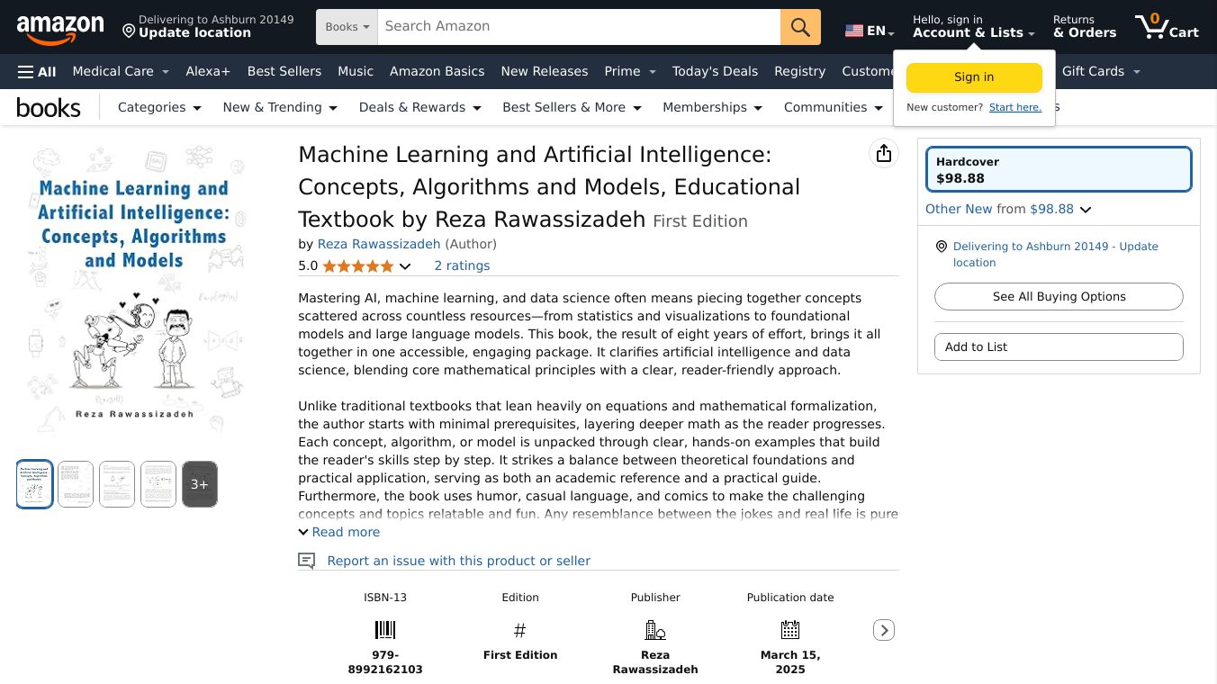 Machine Learning and AI book