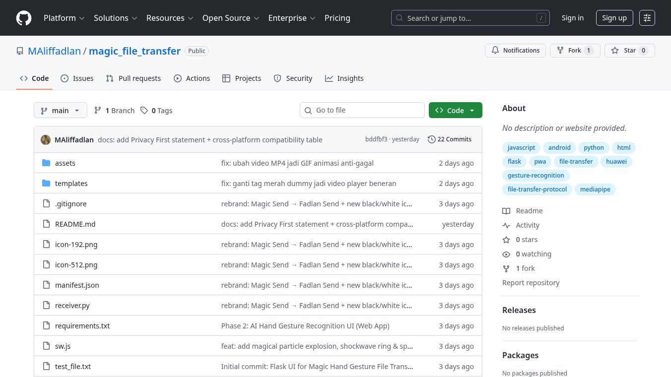 Magic File Transfer (Fadlan Send)