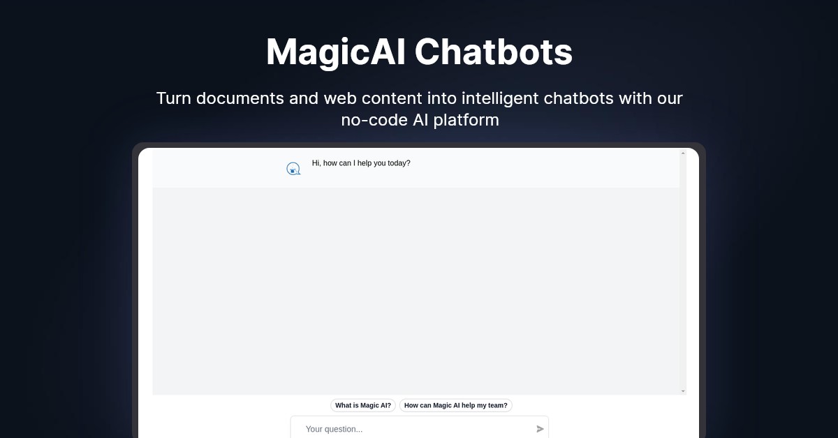 MagicAI Chatbots