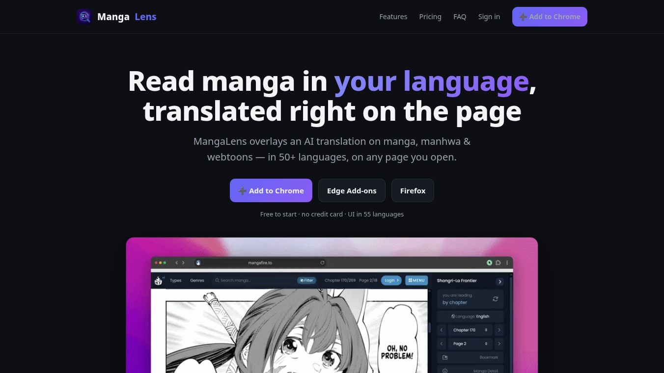 MangaLens — AI Manga Translator