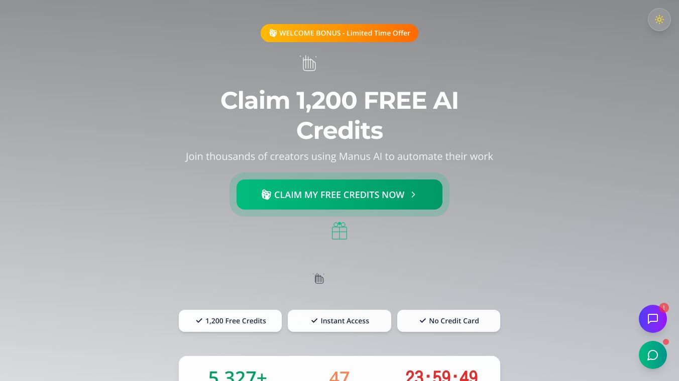 Manus AI - 1,200 Free Credits