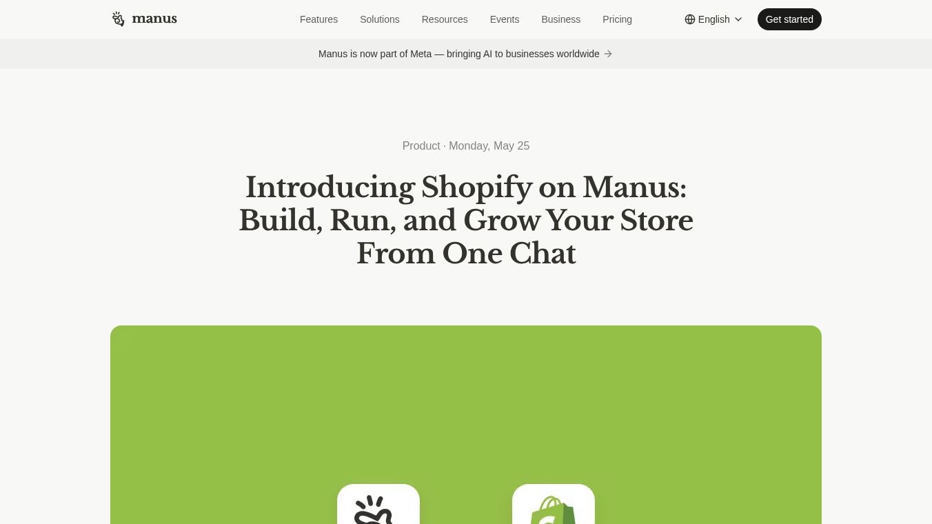 Manus Shopify Connector