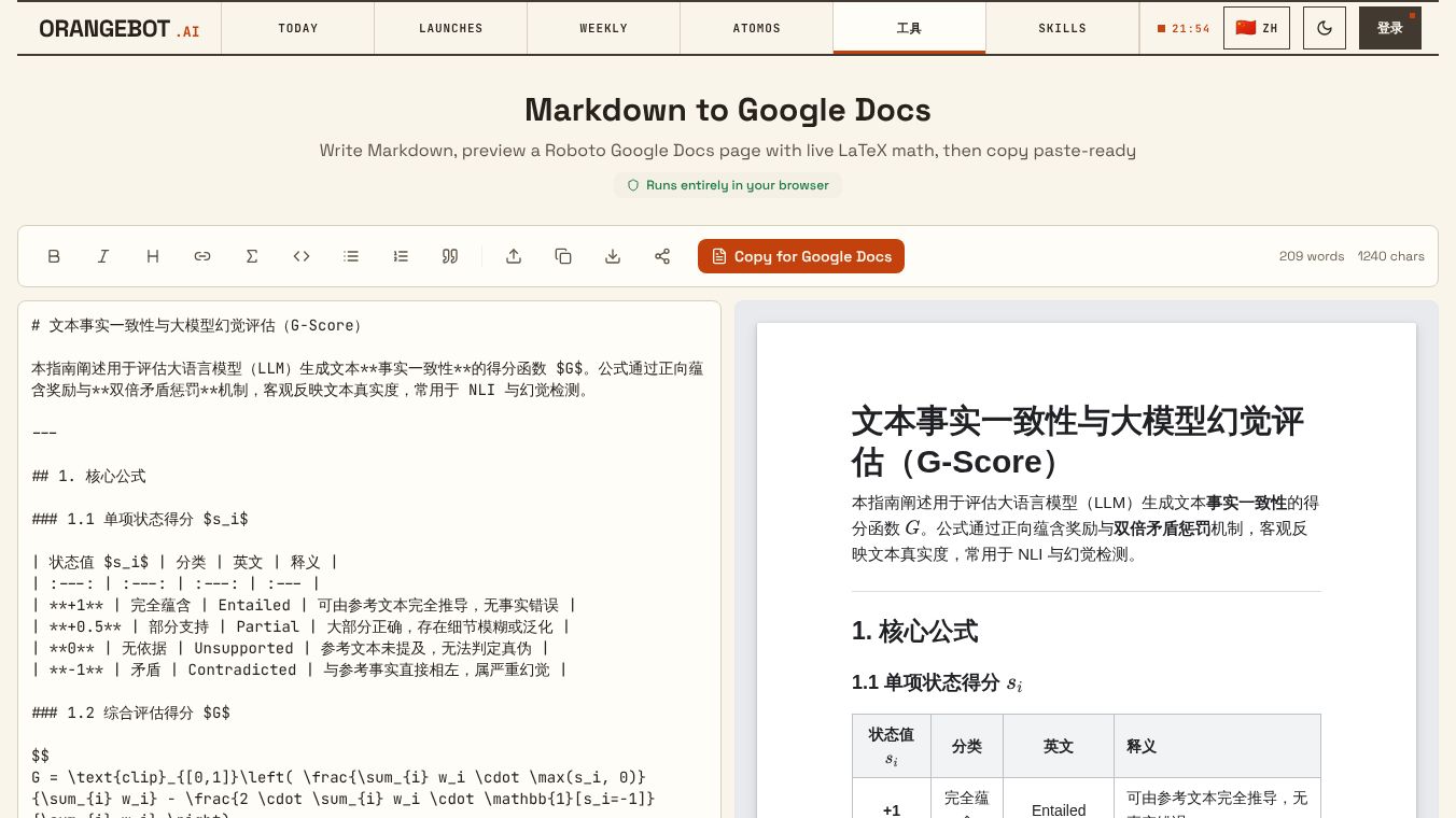 Markdown to Google Docs