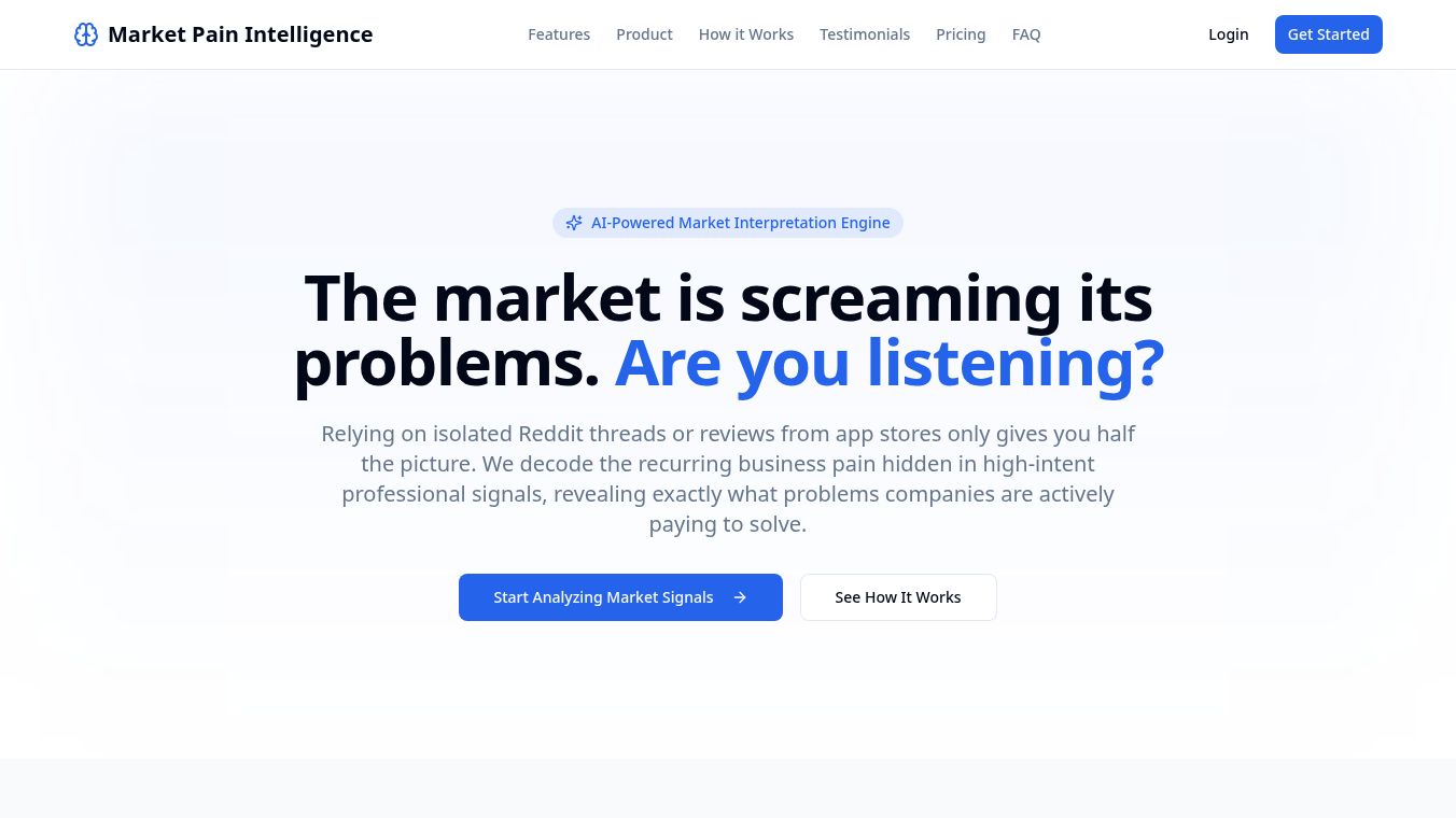 Market Pain Intelligence