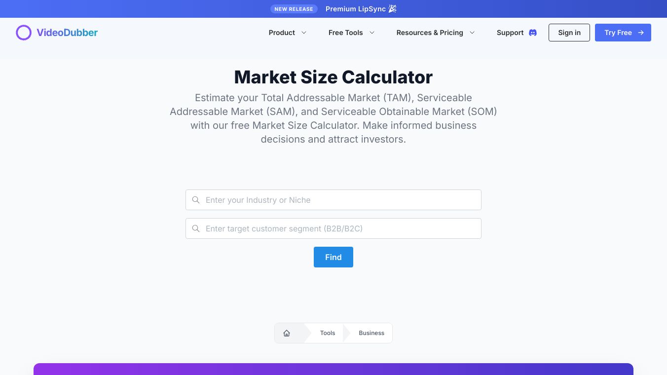 Market Size Calculator