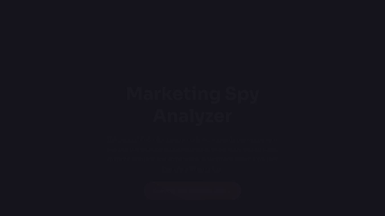 Marketing Spy Analyzer