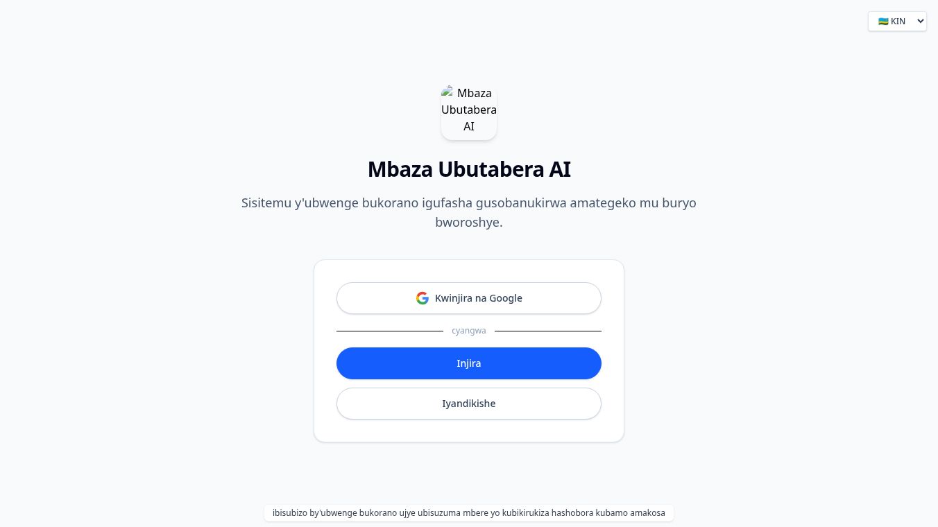 Mbaza Ubutabera AI