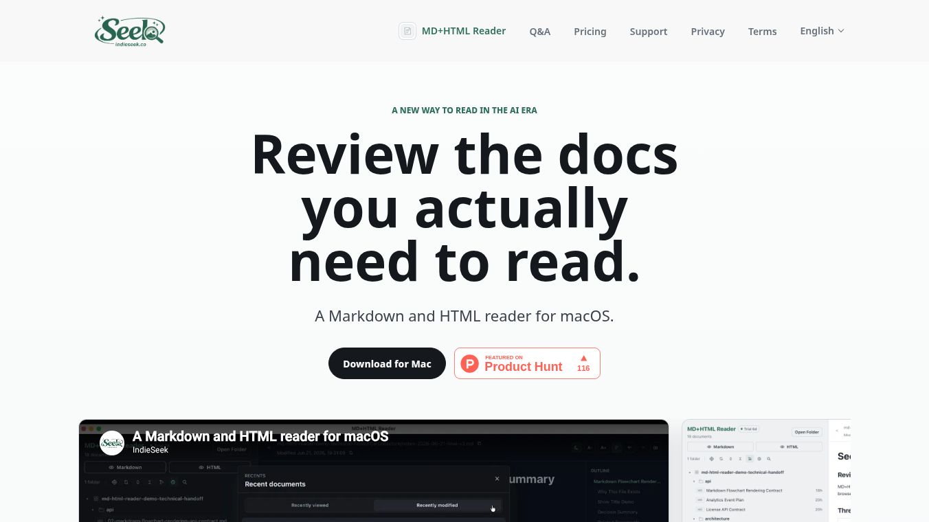MD+HTML Reader