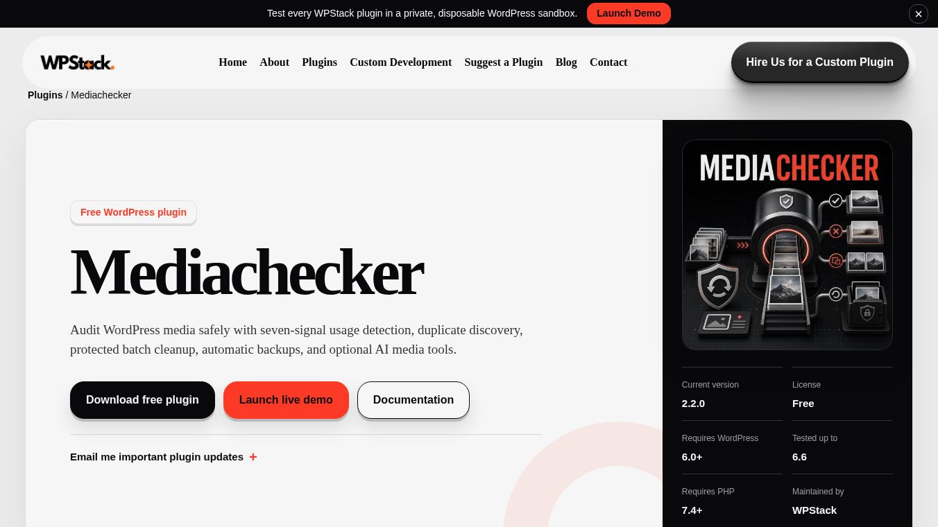 Mediachecker - Wordpress Plugin