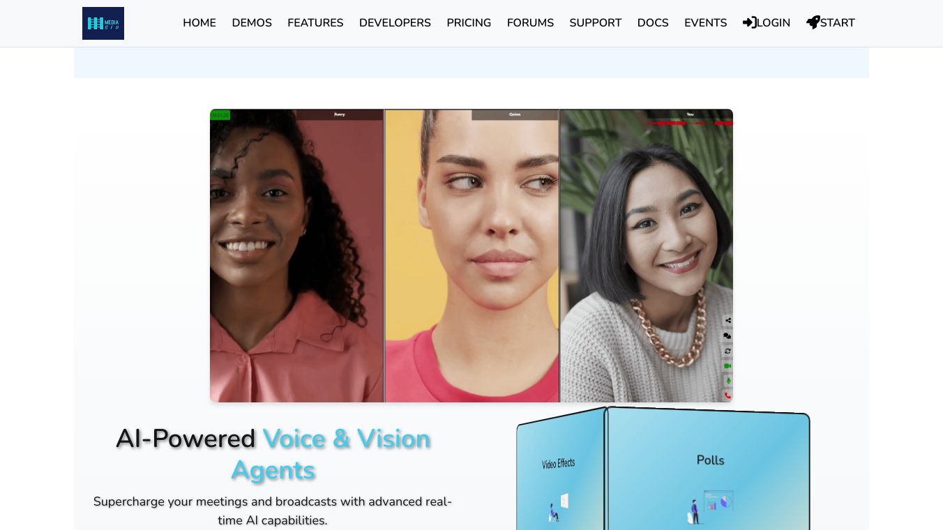 MediaSFU–Real-Time Voice & Vision Agents