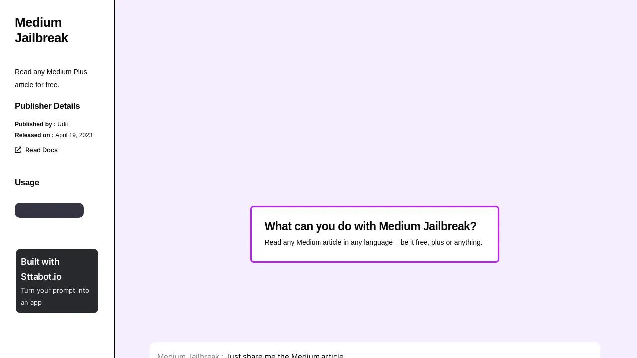 Medium Jailbreak