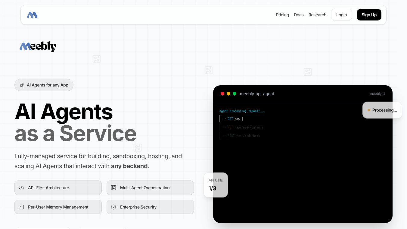 Meebly: Fully Managed AI Agents Platform