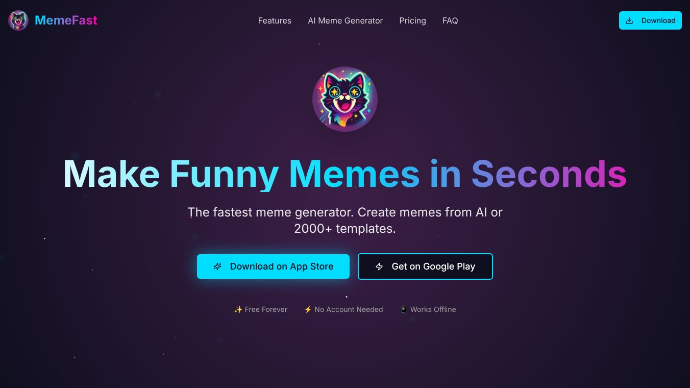 MemeFast: AI Meme Generator & Meme Maker