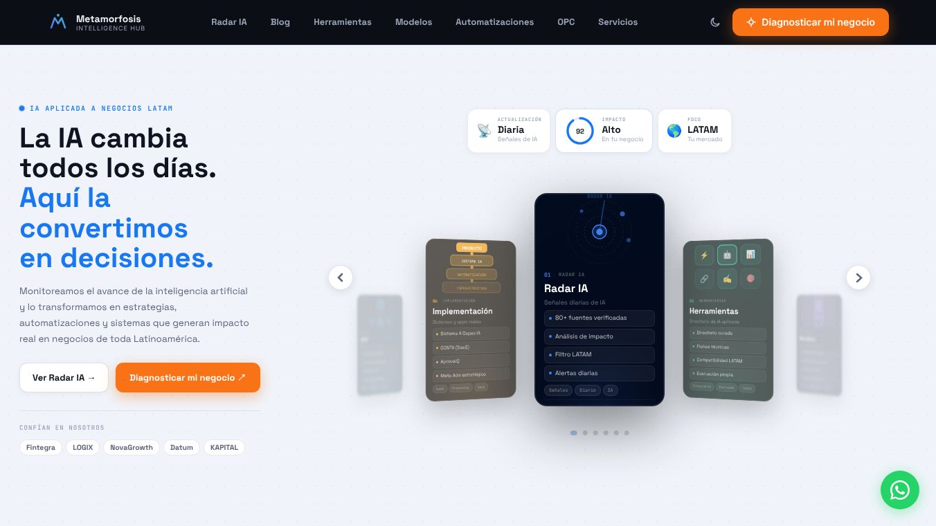 Metamorfosis Intelligence Hub