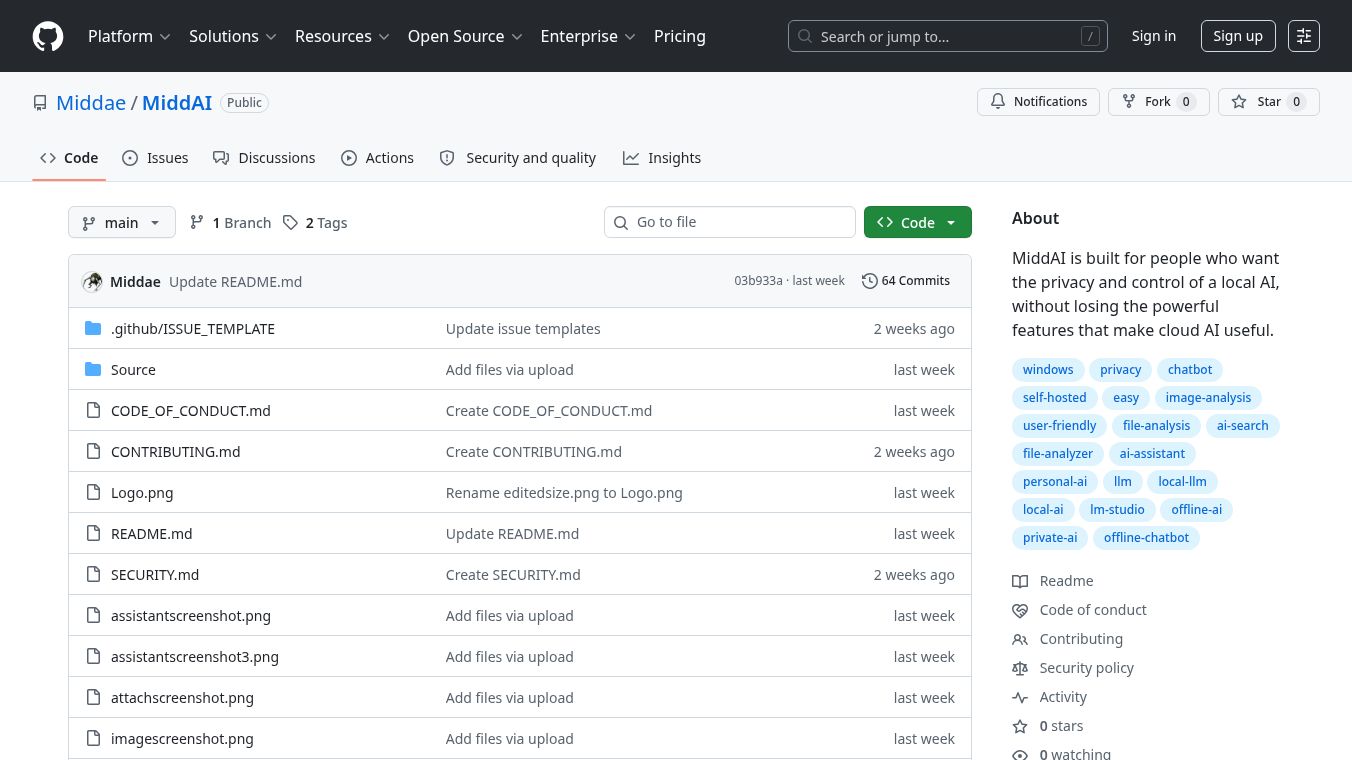 MiddAI V2.1 - Free Offline and Private