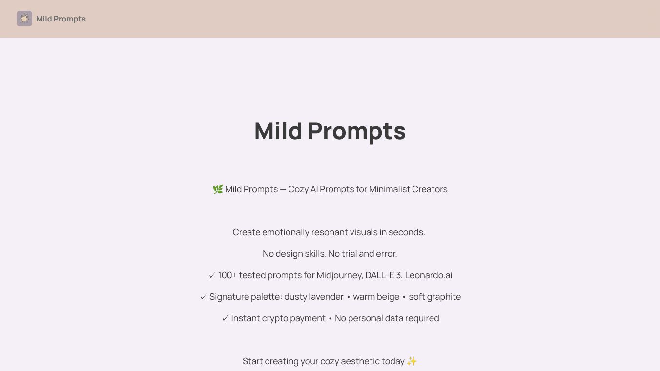 Mild Prompts