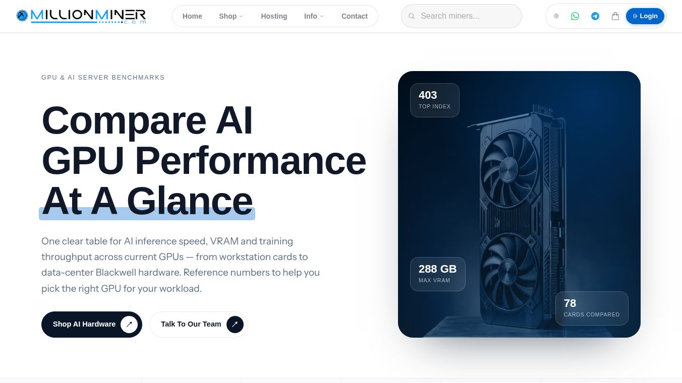 MillionMiner GPU & AI Benchmark Tool
