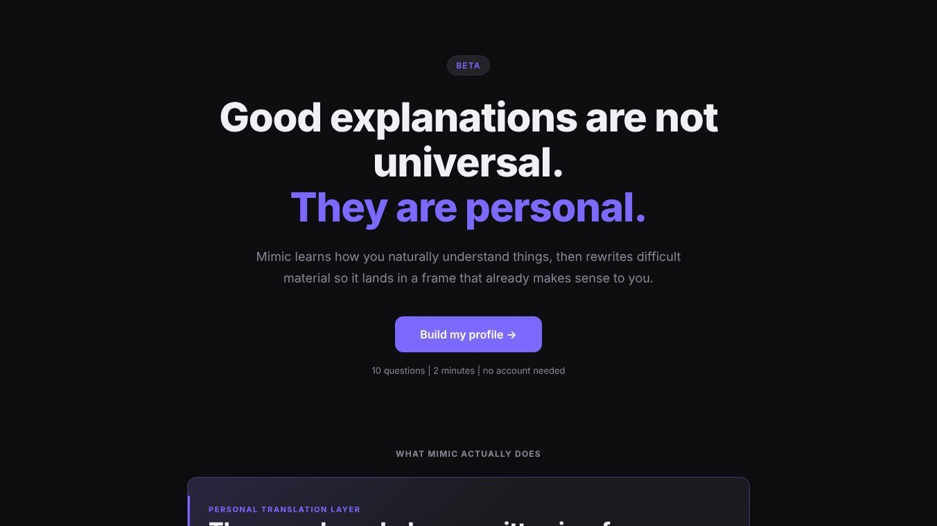 Mimic — Learn anything 10x fast