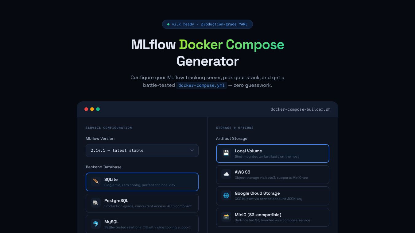 MLflow Docker Compose Generator