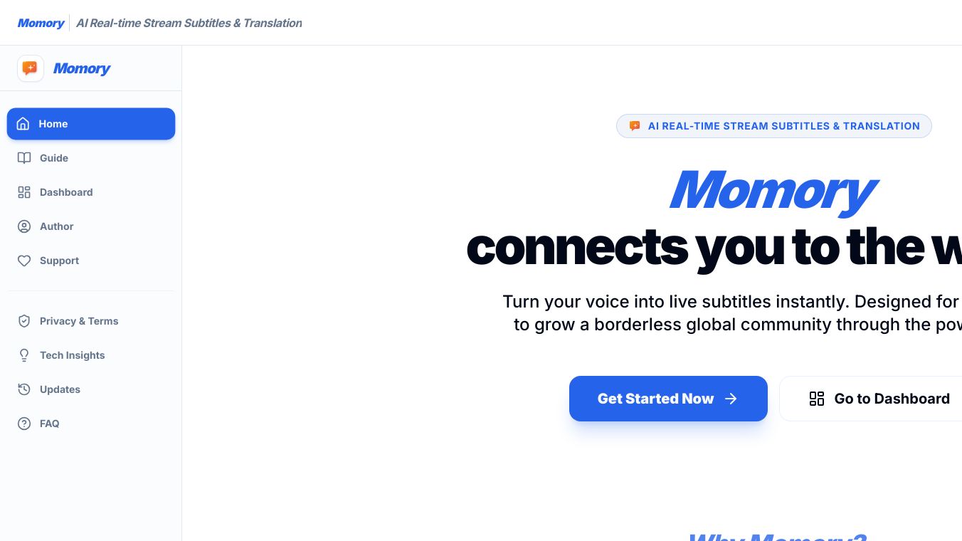Momory: Privacy-First AI Subtitles