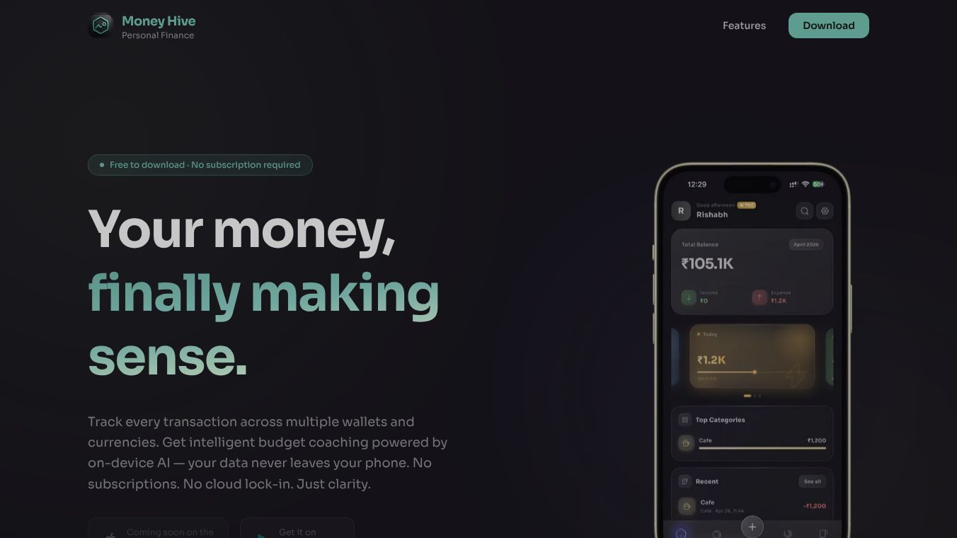 Money Hive — Personal Finance Tracker
