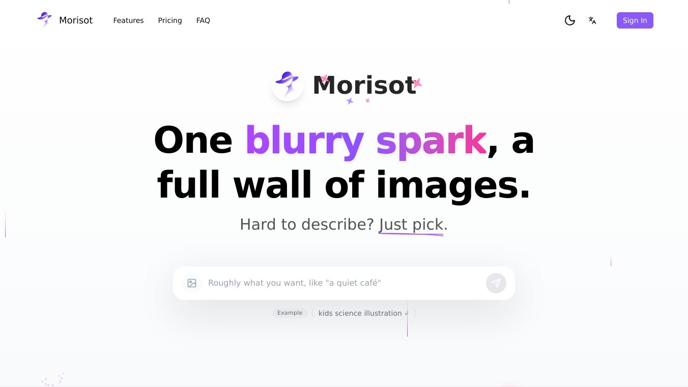 Morisot - Promptless AI Image Generator