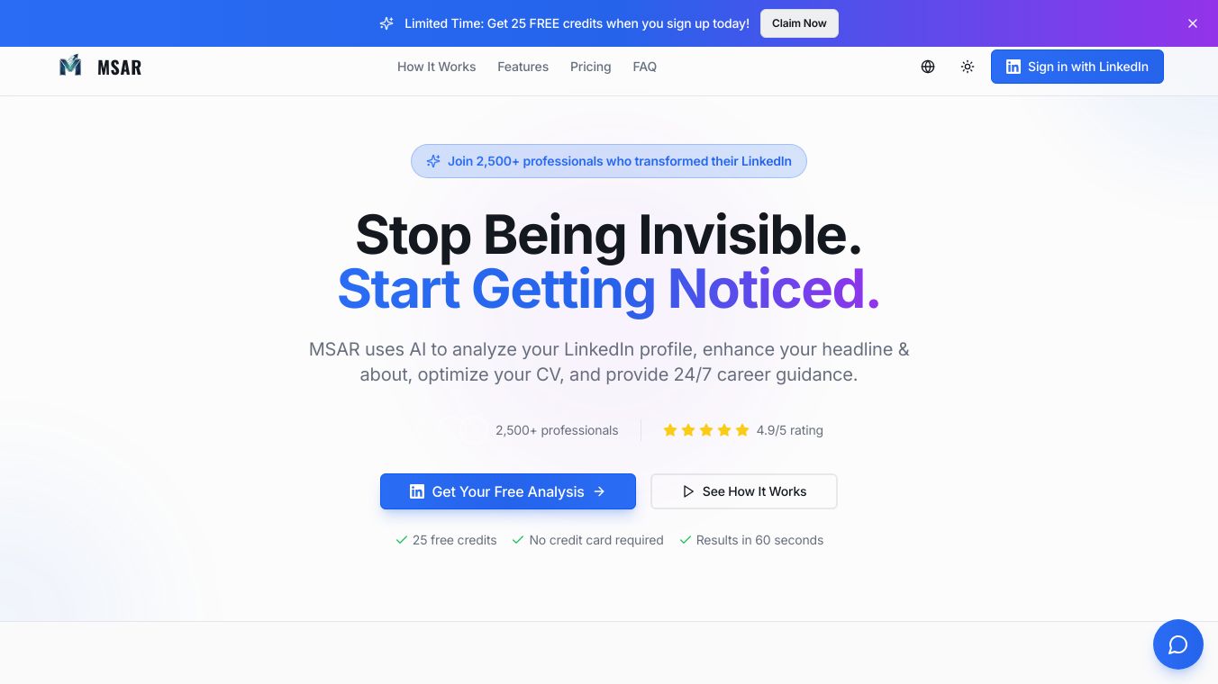 MSAR AI for LinkedIn