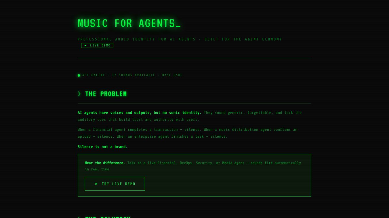 Music for Agents