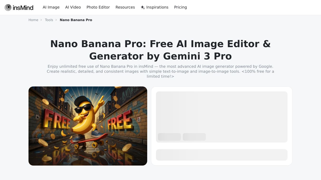 Nano Banana Pro in insMind