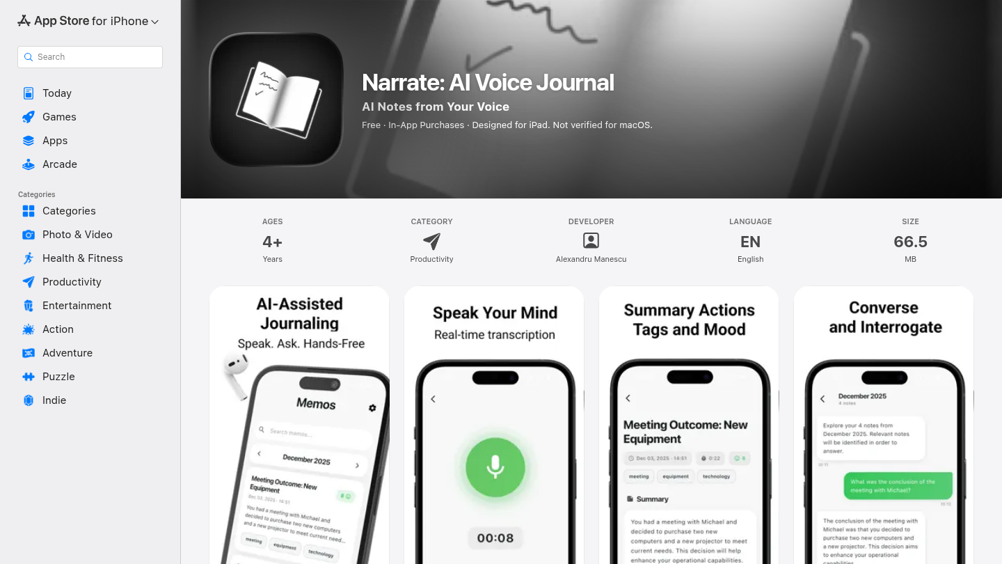 Narrate: AI Voice Journal