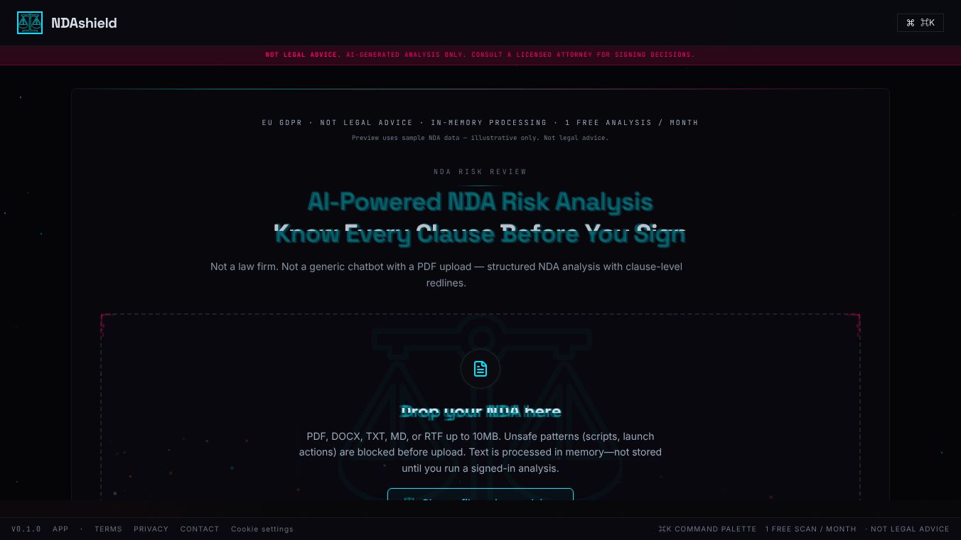 NDAshield: AI NDA Risk Analysis