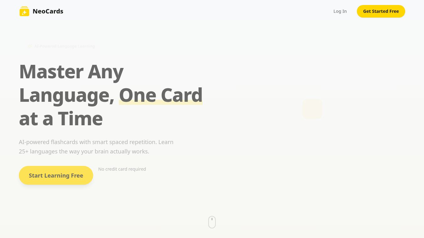 NeoCards: AI Flashcards