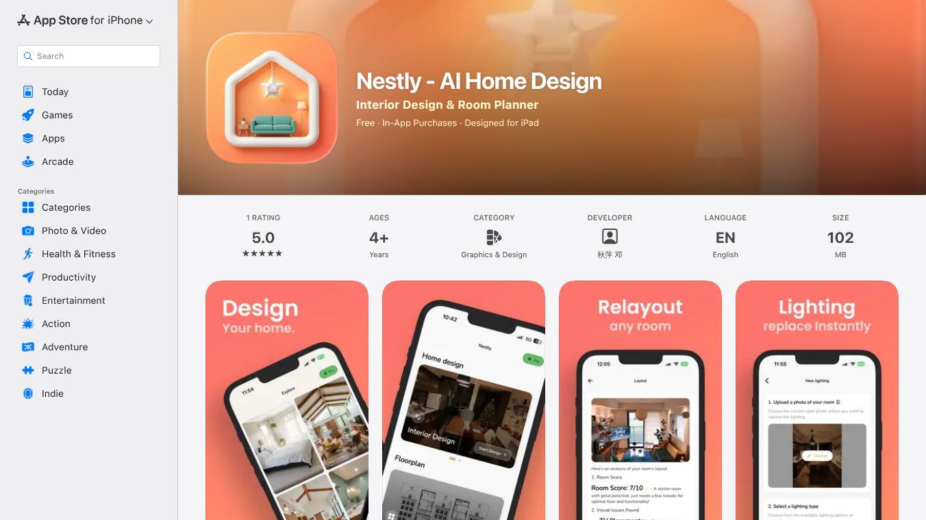 Nestly - AI Home design & Room planner