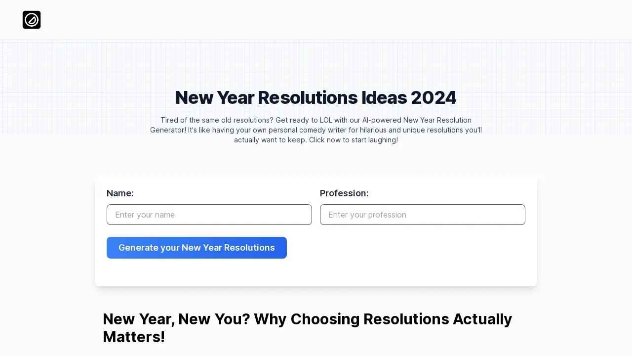 New Year Resolutions AI