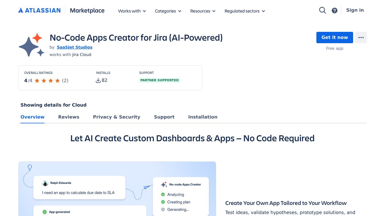 No-Code Apps Creator for Jira AI-Powered