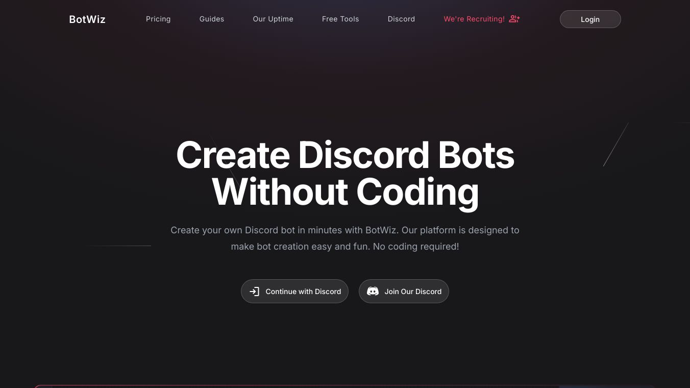 No-code Discord bot builder
